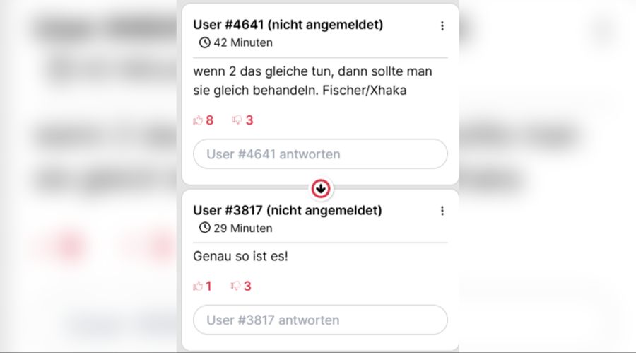 Die Nau.ch-User fordern für Granit Xhaka eine ähnliche Strafe wie für Patrick Fischer.