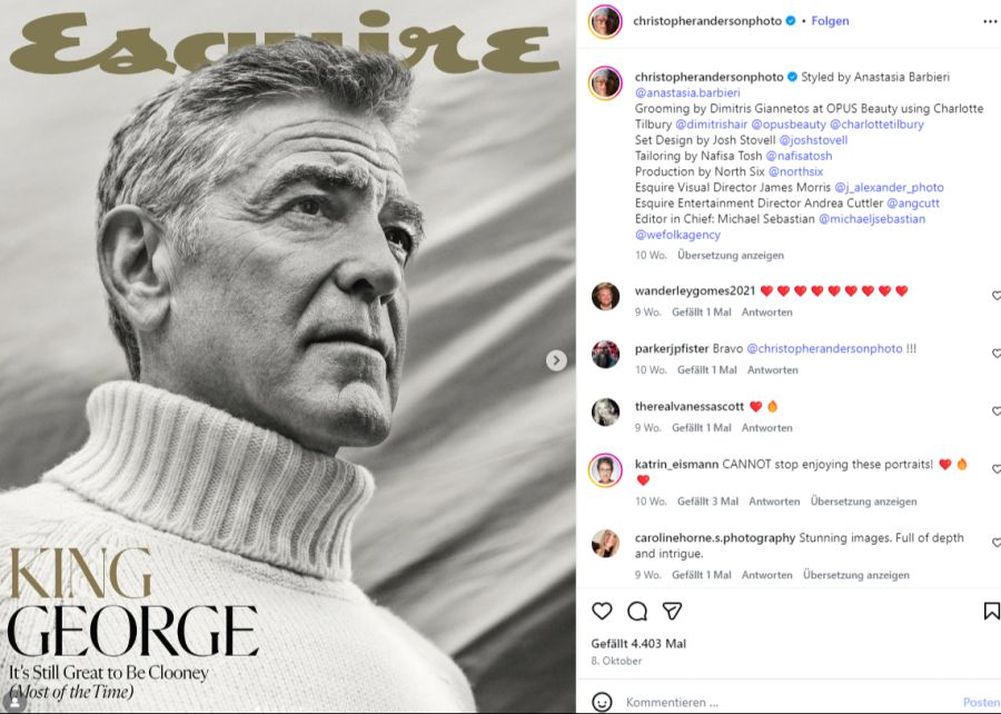 Christopher Anderson hat auch schon Promis wie George Clooney fotografiert.