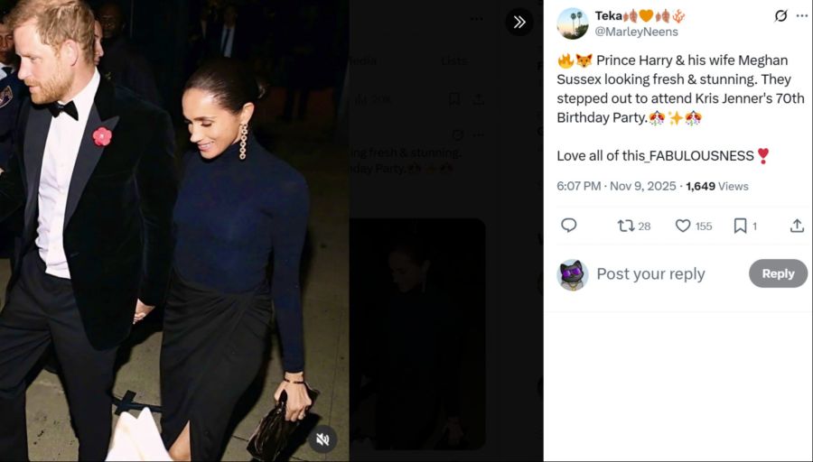 Prinz Harry wirkt genervt, während Meghan Markle strahlend die Kameras begrüsst.