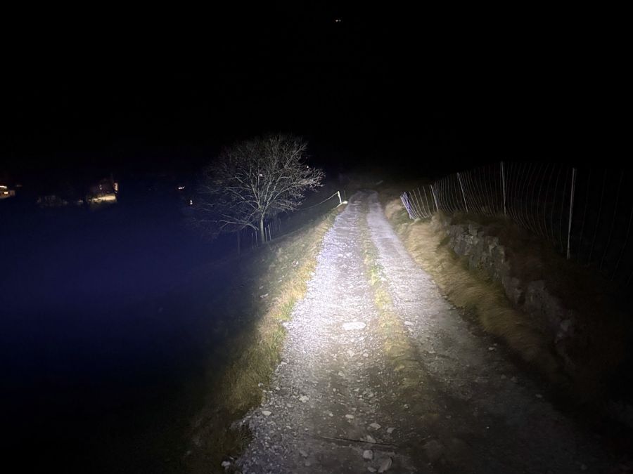 Die Unfallstelle, wo die Frau von der Strasse abkam.