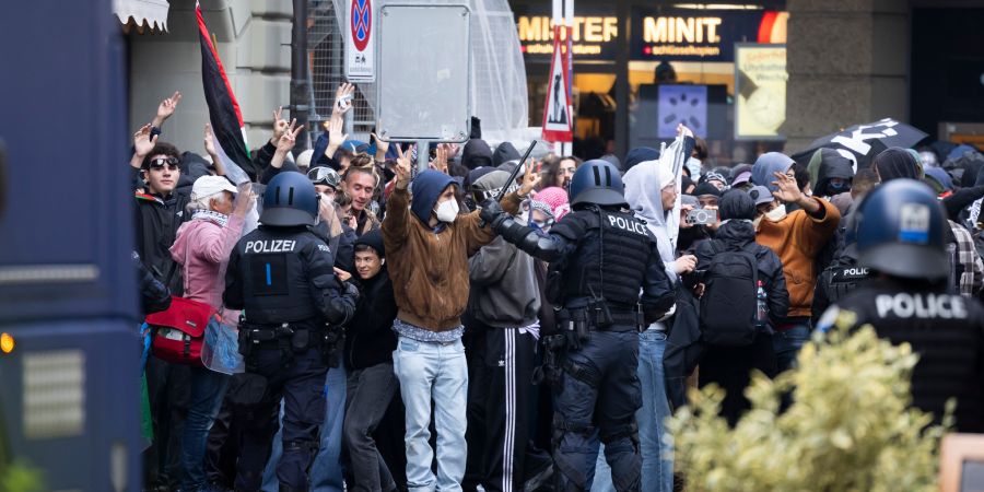 Demonstrierende bei der Palästina-Kundgebung in Bern am vergangenen Samstag. (Archivbild)