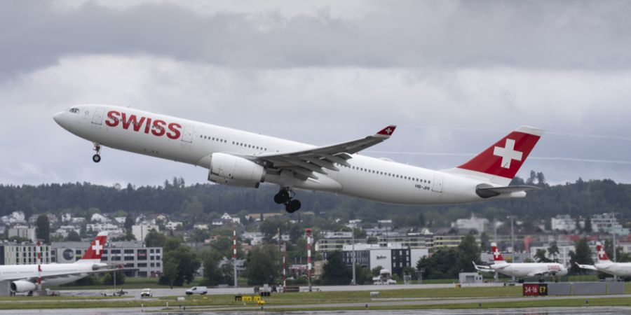 Flugzeug der Airline Swiss.