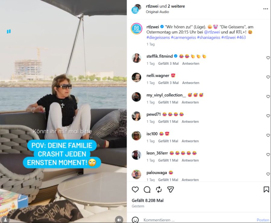 Auf der Luxus-Jacht der Geissens gibt Mama Carmen eine heftige Standpauke.