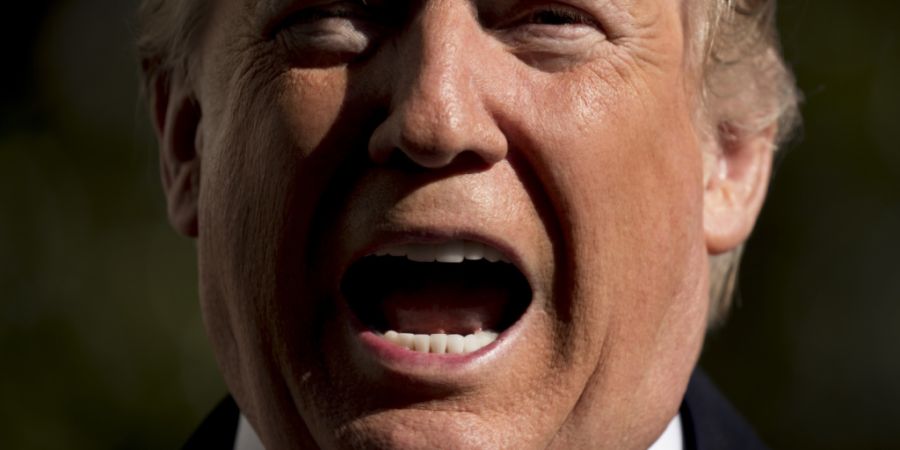 ARCHIV - US-Präsident Donald Trump spricht mit Medienvertretern in Washington (Archivbild). Foto: Andrew Harnik/AP/dpa