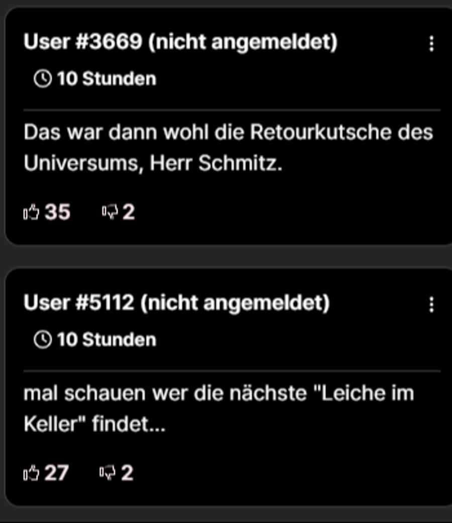 Ob noch weitere Leichen im Keller auftauchen, fragt sich dieser User.