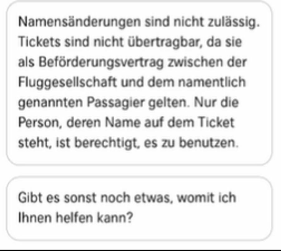 Auf seine Frage, ob er den Namen ändern könne, antwortet die Mitarbeiterin, «das sei nicht zulässig». Damit scheint der Fall für sie erledigt.