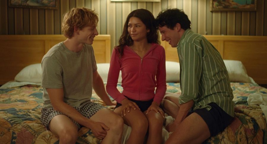 Mike Faist als Art, Zendaya als Tashi und Josh O'Connor als Patrick (l-r)in einer Szene des Films «Challengers».