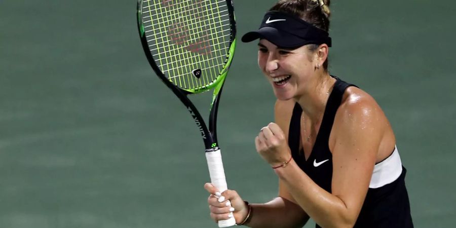 Belinda Bencic jubelt