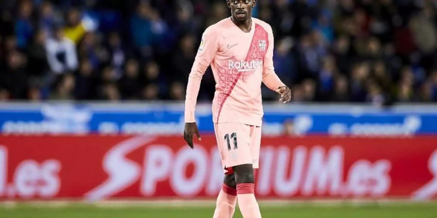 Ousmane Dembélé vom FC Barcelona hat sich eine Oberschenkelverletzung zugezogen. Foto: Ion Alcoba Beitia/gtres