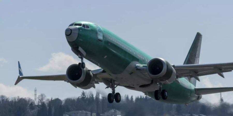 Eine Boeing 737 MAX 8 startet in Renton, Washington