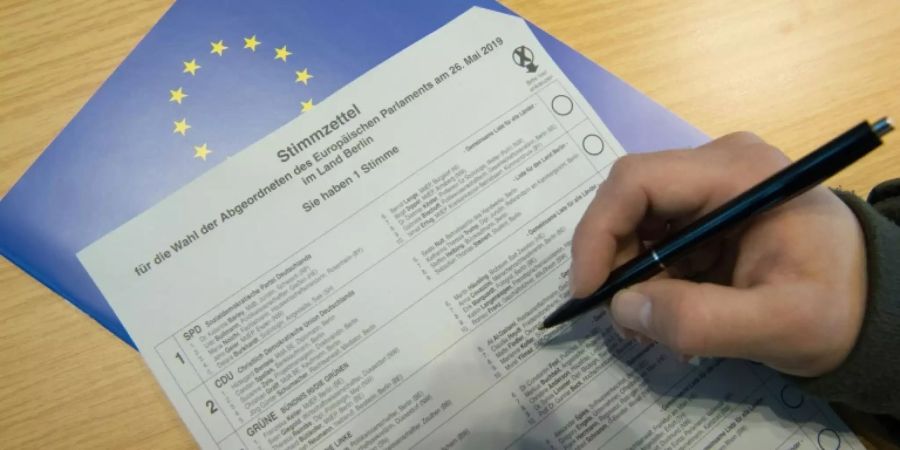 Stimmzettel für Europawahl
