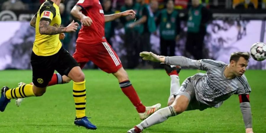 Im «deutschen Clasico» tritt der FC Bayern als Jäger von Borussia Dortmund an. Foto: Ina Fassbender