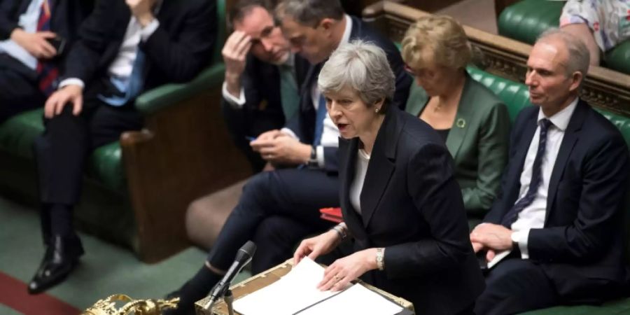 Theresa May am Mittwoch im britischen Unterhaus