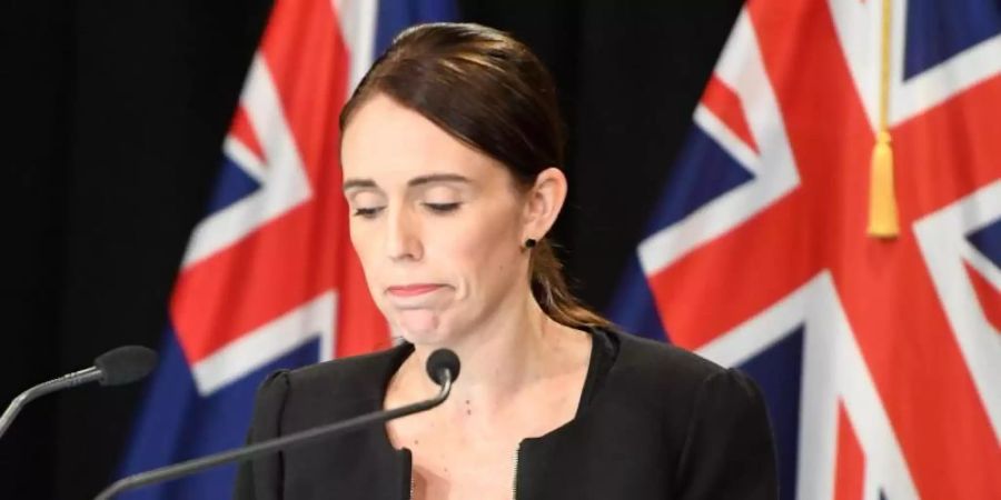 Jacinda Ardern, Premierministerin von Neuseeland, auf einer Pressekonferenz nach dem Massaker von Christchurch. Foto: Guo Lei/XinHua