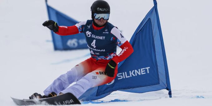 Dario Caviezel holt an der Snowboard-WM Bronze. Dario Caviezel Julie Zogg