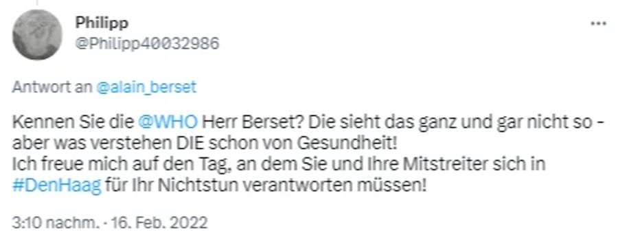 Alein Berset werde sich wegen der Lokerung vor dem Europäischen Menschenrechtsgerichtshof verantworten müssen.