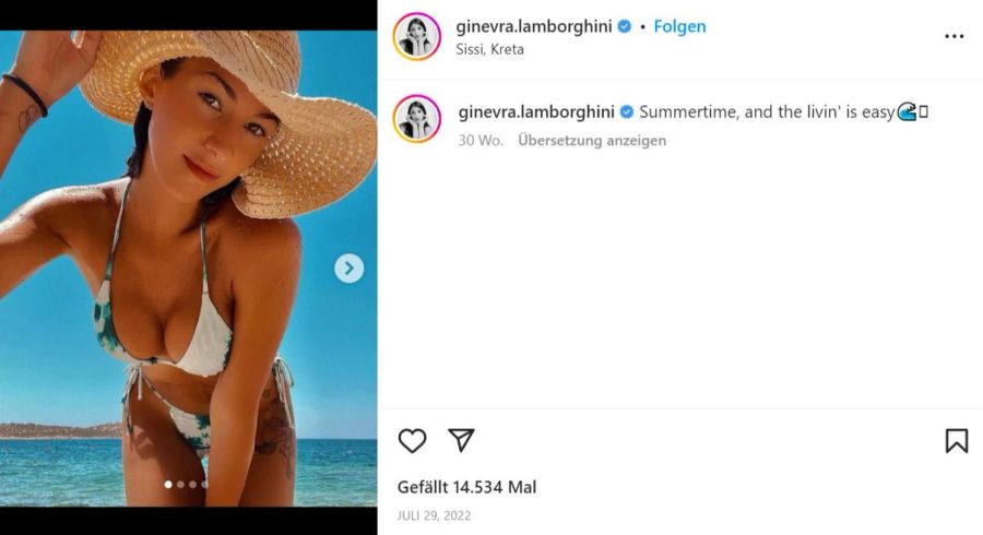 Ginevra Lamborghini will auch ins Rampenlicht.