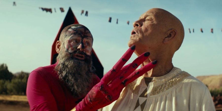 Samuel Finzi ist Statius (l), John Malkovich ist Seneca.