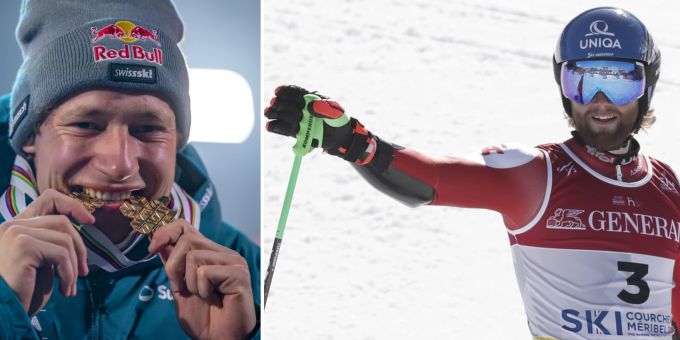 Marco Odermatt holt an der WM zweimal Gold und erhält Lob von Marco Schwarz. Marco Odermatt