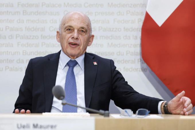 Bundesrat Ueli Maurer spricht während einer Medienkonferenz über seinen Rücktritt aus dem Bundesrat, am Freitag, 30. September 2022 in Bern. (Archivbild) STS Sarah Wyss Finanzpolitik