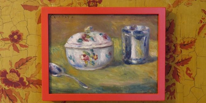 Pierre-Auguste Renoir Zuckerdose und Becher, 1910, neu gerahmt