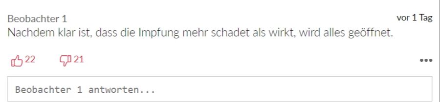 Massnahmen-Gegner sehen die Öffnung als Beweis, dass die Impfung nicht funktioniert hat.