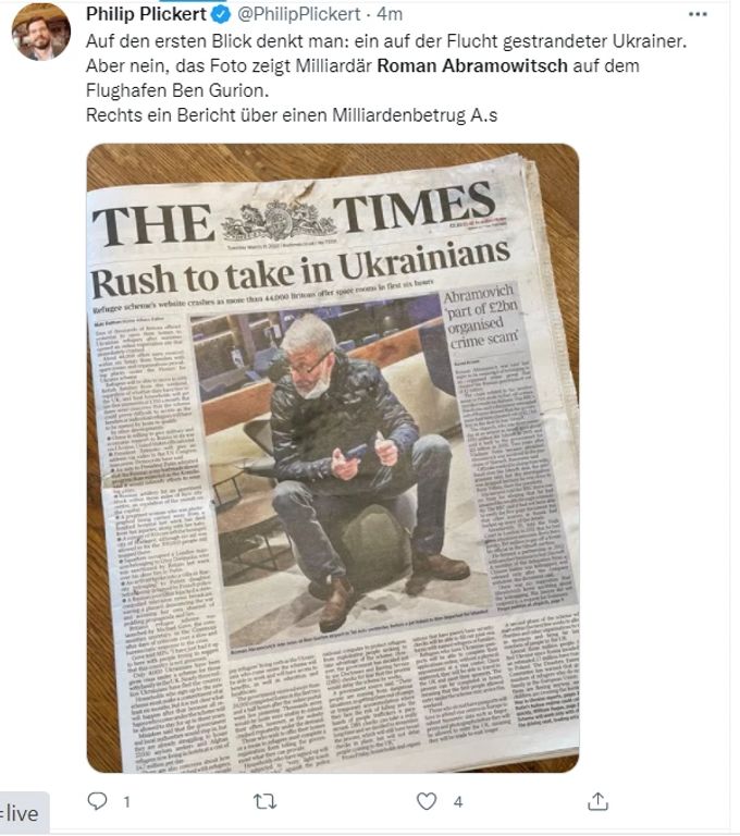 Oligarch und Multi-Milliardär Roman Abramowitsch auf dem Flughafen in Israel. Roman Abramowitsch Ukraine Krieg