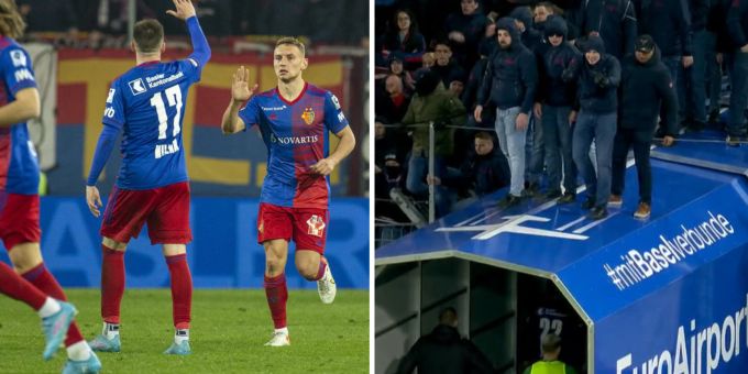 2:2 nach 0:2 - Muttenzerkurve heizt FCB in Pause auf Spielertunnel ein