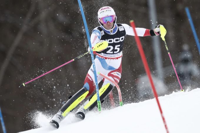 Führender nach dem ersten Lauf in Garmisch-Partenkirchen: Tanguy Nef. tanguy nef