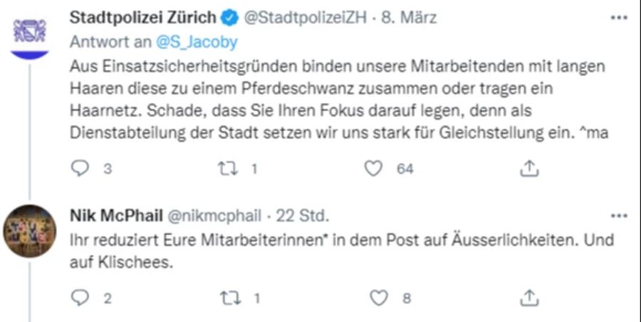 So versuchte sich die Zürcher Stadtpolizei zu rechtfertigen.