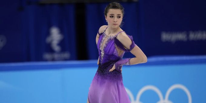 Die 15-jährigen Russin Kamila Walijewa an den Olymischen Spielen 2022. Katarina Witt