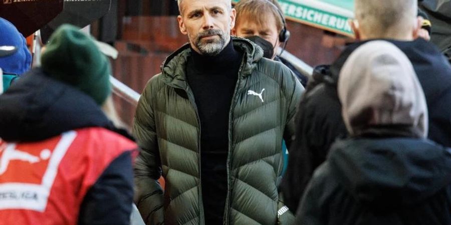 Trainer Marco Rose von Borussia Dortmund muss liefern. Foto: Matthias Balk/dpa