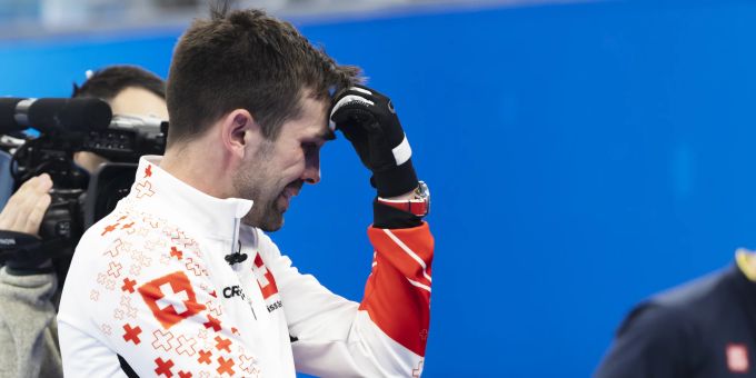 Nach dem letzten Einsatz bei Olympia 2022 fliessen bei Skip Peter De Cruz die Tränen. De Cruz Olympia 2022