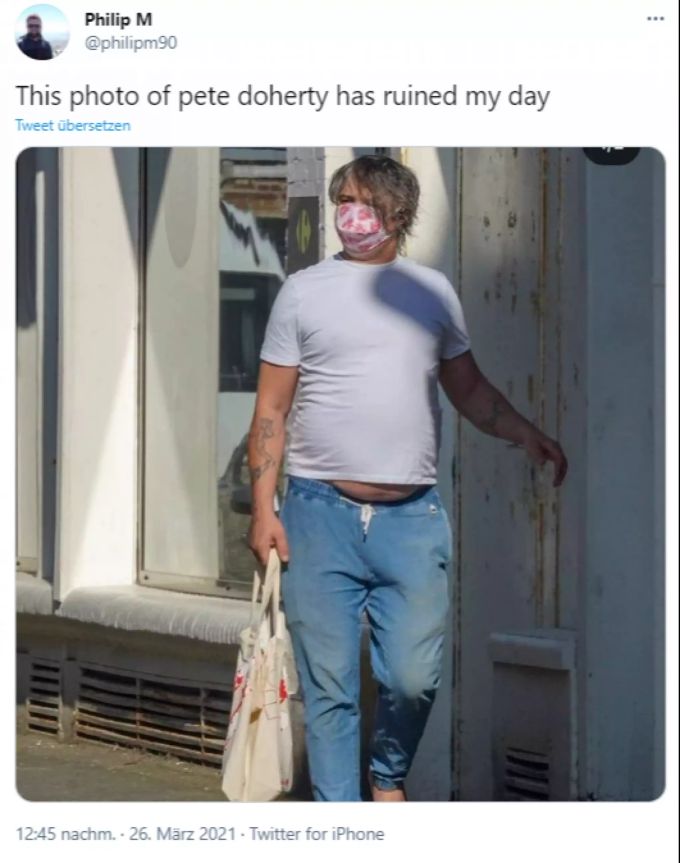 Skandal Rocker Pete Doherty Ist Kaum Wiederzuerkennen
