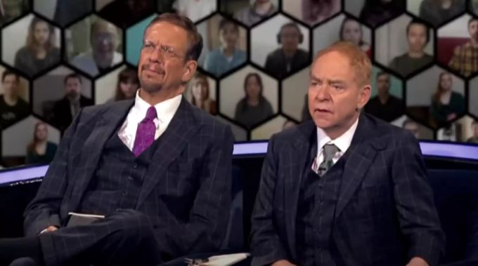 Das berühmte Magier-Duo ist nicht leicht zu täuschen, doch Lionel ist es gelungen. Penn & Teller