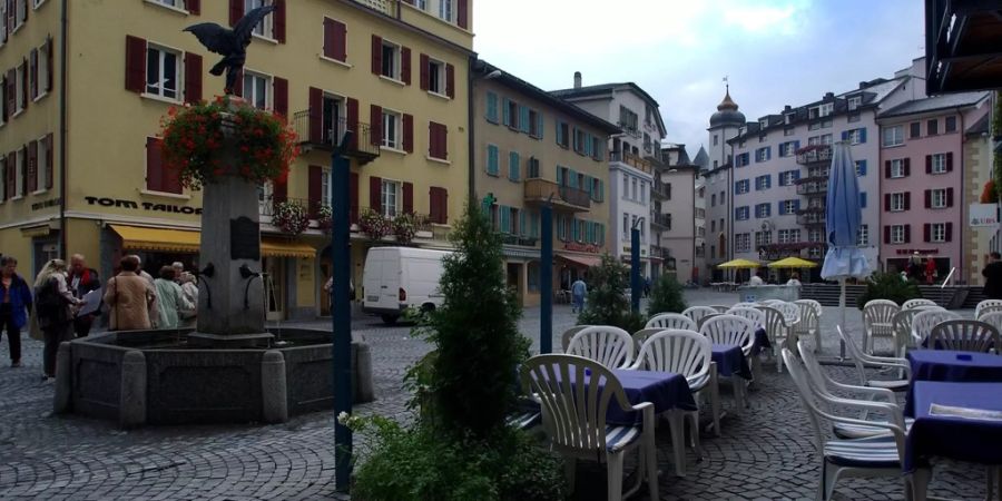 Die Altstadt von Brig-Glis.