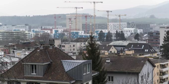 Blick auf die Stadt Schlieren. Blick auf die Stadt Schlieren.