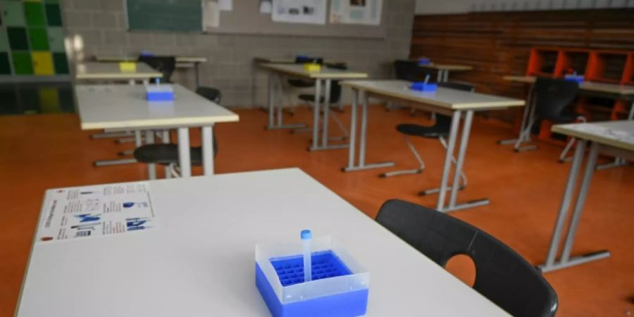 Leeres Klassenzimmer in Tübingen