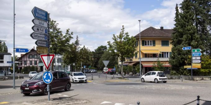 Das Dorfzentrum von Belp. Das Dorfzentrum von Belp.