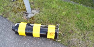 Herisau AR - Inselschutzpfosten umgefahren