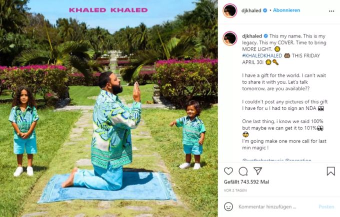 DJ Khaled postete das Album-Cover auf Instagram. DJ Khaled