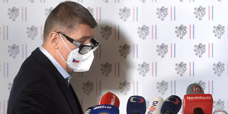 FILED - Der tschechische Ministerpr‰sident Andrej Babis bei einer Pressekonferenz. Photo: ÿÌhov· Michaela/CTK/dpa
