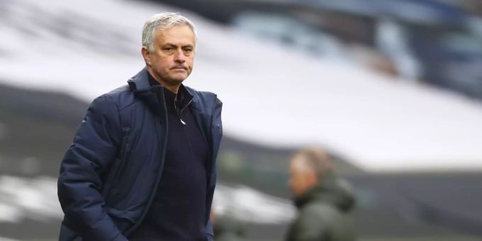 Tottenhams Trainer José Mourinho während dem Spiel gegen Manchester United (1:3). José Mourinho Tottenham Hotspur