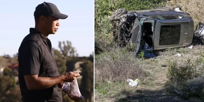 Polizei fragt sich - Warum bremste Woods bei seinem Horror-Crash nicht?
