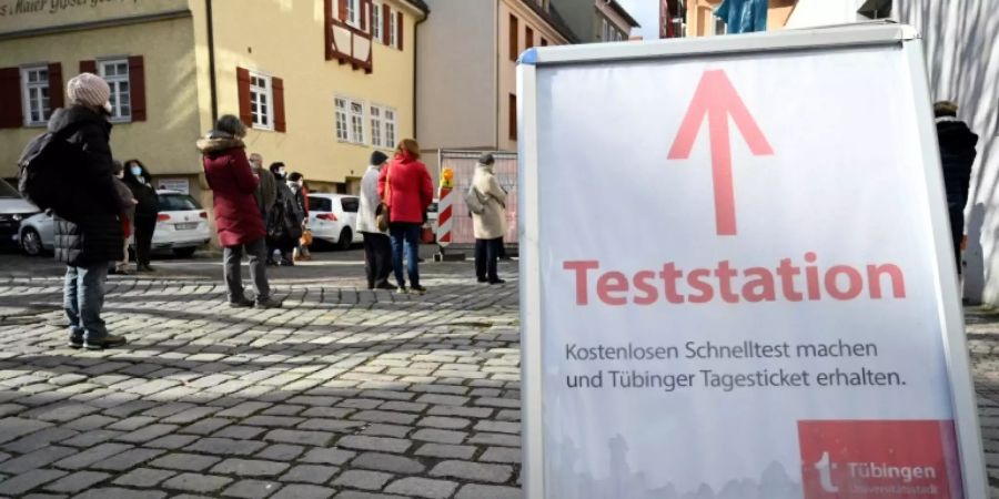 Schnellteststation in Tübingen