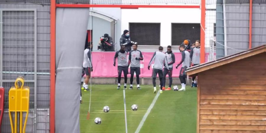 Abschlusstraining des FC Bayern auf dem Trainingsgelände an der Säbener Strasse. Foto: Sven Hoppe/dpa