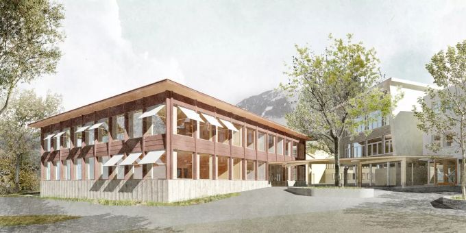 Kerns Neubau Primarschulhaus. Kerns Neubau Primarschulhaus.