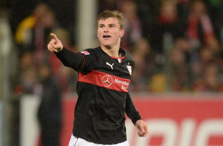 Beim VfB Stuttgart unterschreibt Timo Werner 2014 seinen ersten Profi-Vertrag.