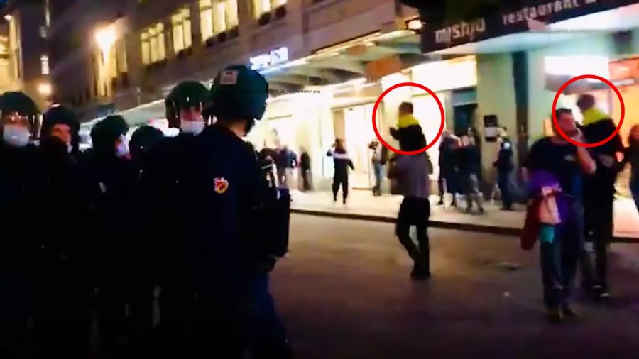 Auch hier zu sehen: Kinder an der Demo gegen die Massnahmen zum Coronavirus gestern Abend in Bern.