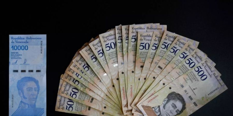 Venezolanische Banknoten im Juni 2019
